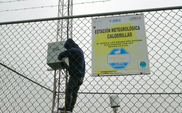 Mantenimiento de la estación meteorológica de Calderillas